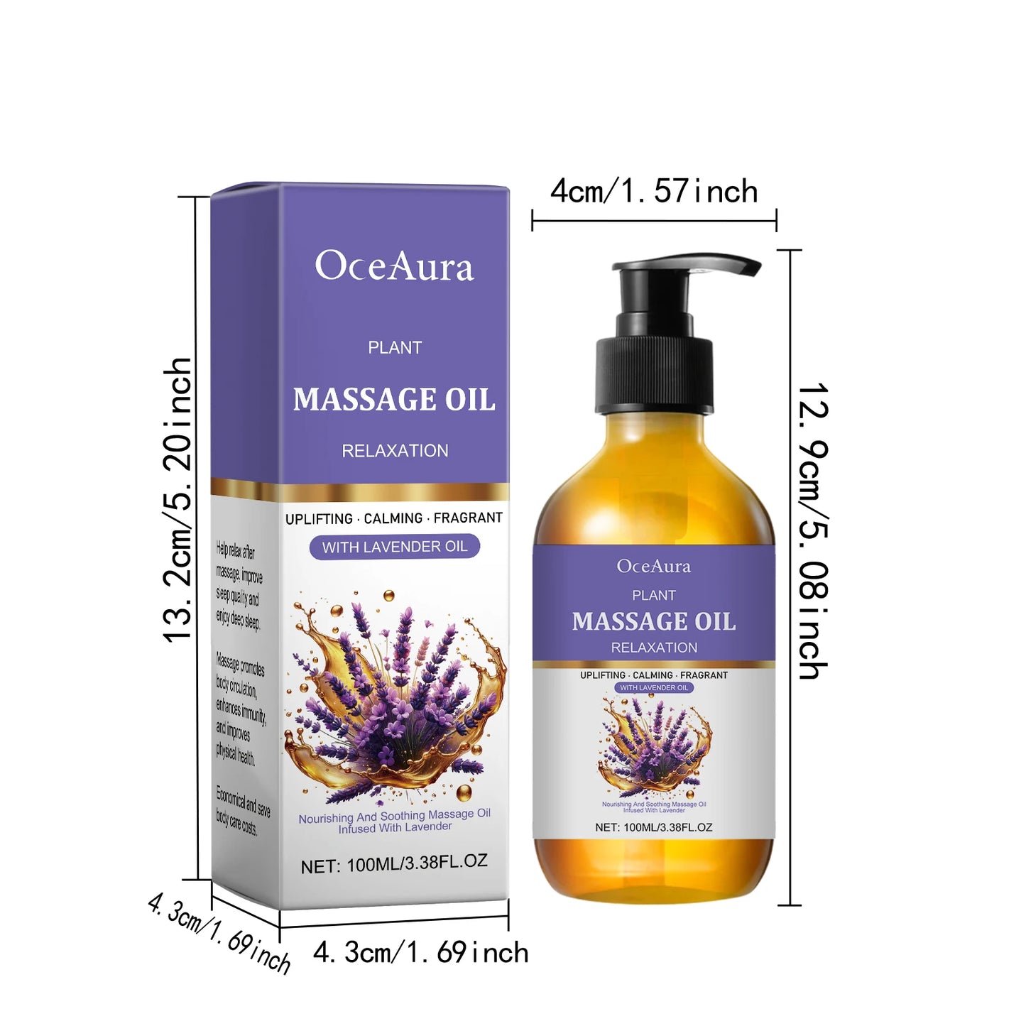 Lavender massage oil 100 mL / 3.4 fl oz